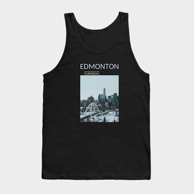 Edmonton Alberta Canada Cityscape Skyline Gift for Canadian Canada Day Present Souvenir T-shirt Hoodie Apparel Mug Notebook Tote Pillow Sticker Magnet Tank Top by Mr. Travel Joy